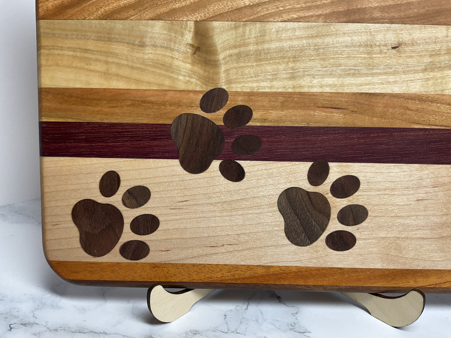 Playful Inlay Cutting Board– Handcrafted Hardwood