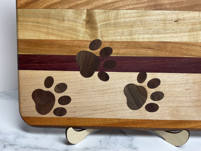 Playful Inlay Cutting Board– Handcrafted Hardwood