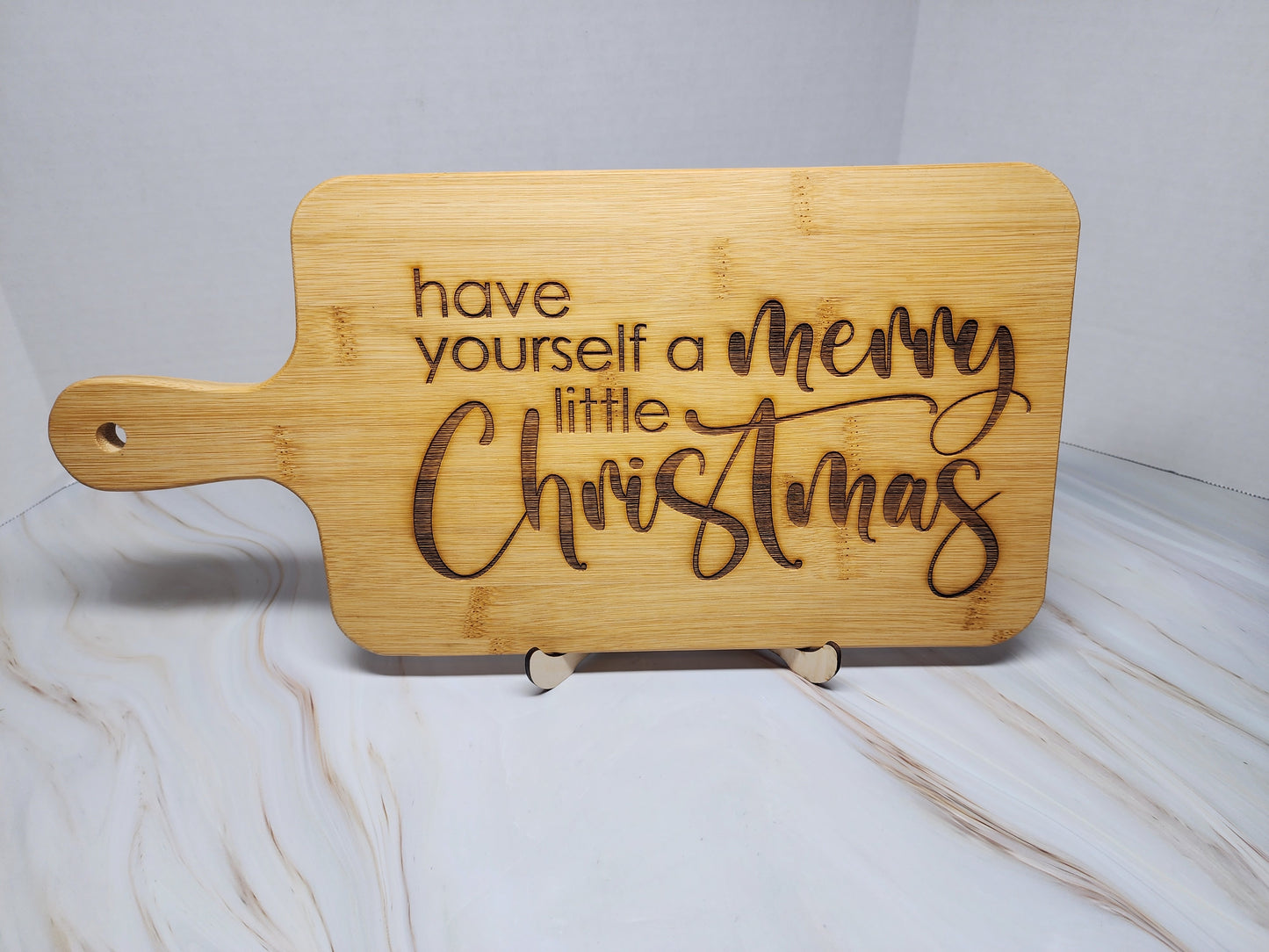 Holiday Bamboo Engraved Cutting Board- Have yourself a Merry Little Christmas