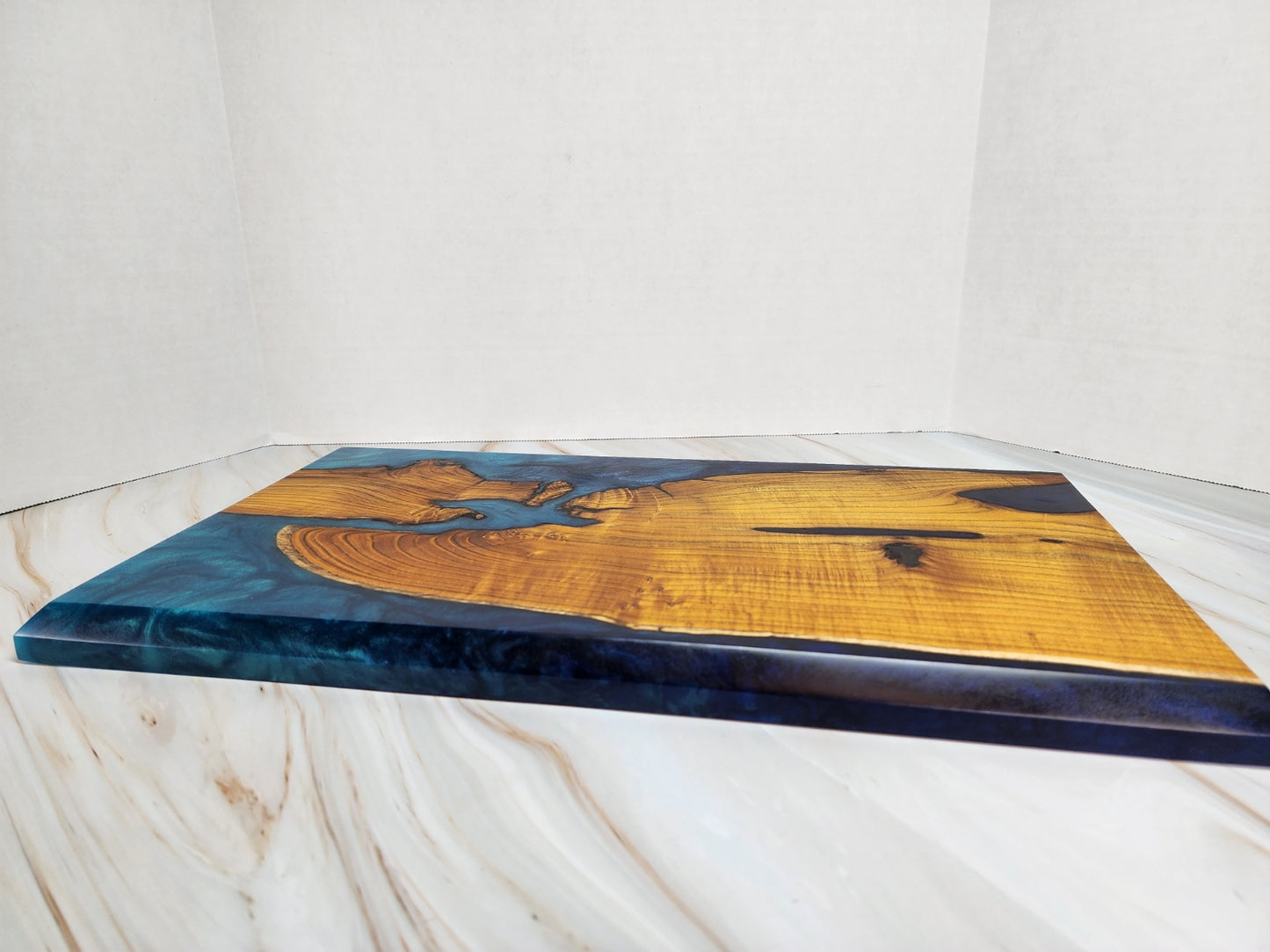 One of a Kind Charcuterie Board- Mulberry with Two-Toned Nokon Blue and Sora Iro Blue