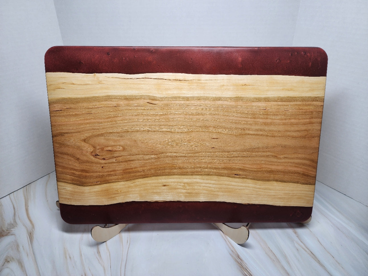 Beautiful Cherry with Candy Red Resin Charcuterie Board