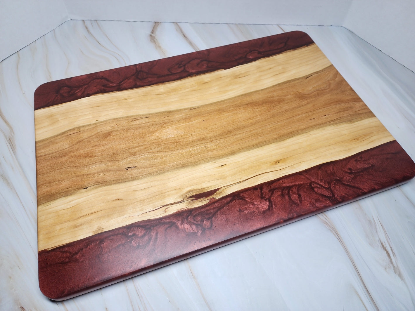 Beautiful Cherry with Candy Red Resin Charcuterie Board