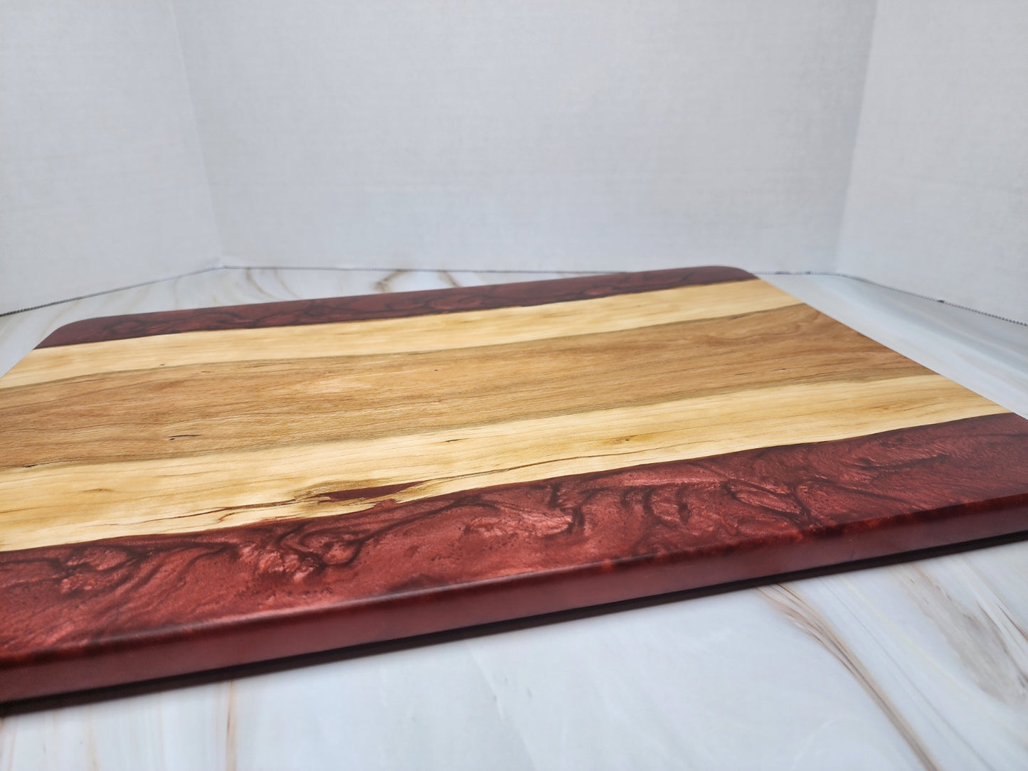 Beautiful Cherry with Candy Red Resin Charcuterie Board