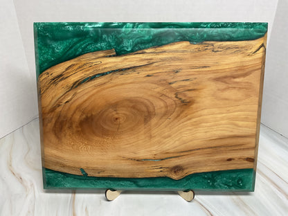 Crafted in the Blue Ridge Mountains- Black Oak and Okinawa Green Charcuterie Board