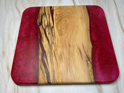 Springtime colors! Black Oak and Shibazakura Pink Charcuterie Board