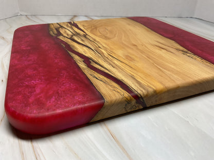 Springtime colors! Black Oak and Shibazakura Pink Charcuterie Board