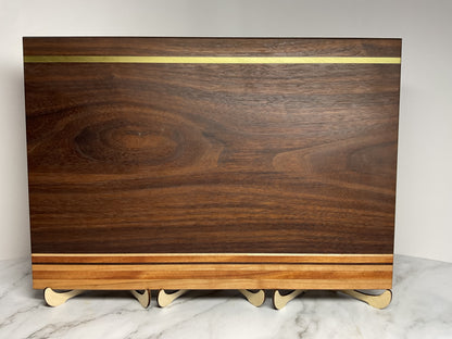 Brass Accent Cutting Board – Handcrafted Hardwood Statement Board