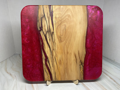 Springtime colors! Black Oak and Shibazakura Pink Charcuterie Board