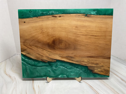 Crafted in the Blue Ridge Mountains- Black Oak and Okinawa Green Charcuterie Board