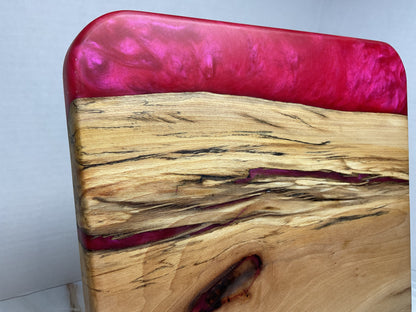 Springtime colors! Black Oak and Shibazakura Pink Charcuterie Board