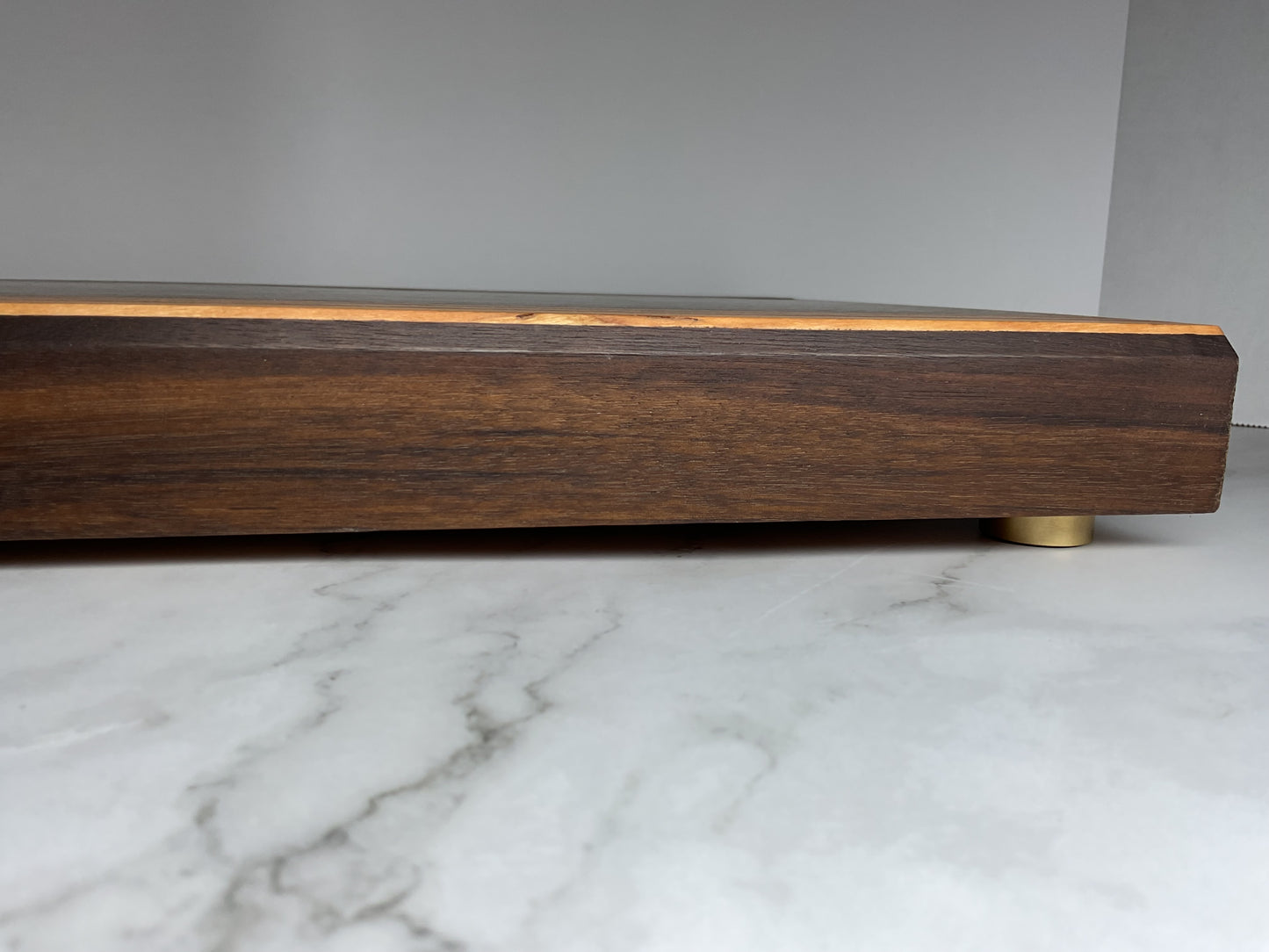Brass Accent Cutting Board – Handcrafted Hardwood Statement Board