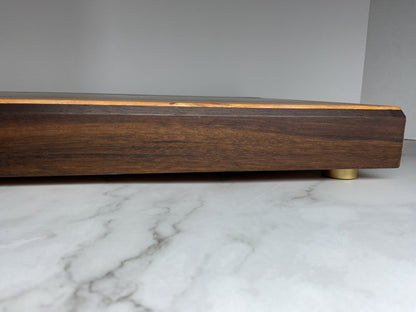 Brass Accent Cutting Board – Handcrafted Hardwood Statement Board