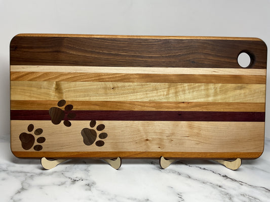 Playful Inlay Cutting Board– Handcrafted Hardwood