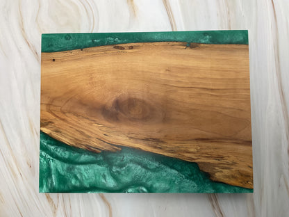 Crafted in the Blue Ridge Mountains- Black Oak and Okinawa Green Charcuterie Board