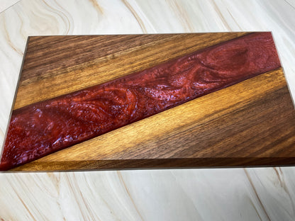 Stunning Charcuterie Board- Walnut with Dragons Breath