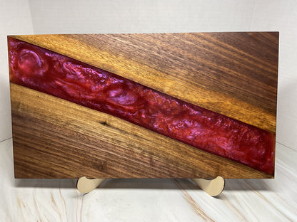 Stunning Charcuterie Board- Walnut with Dragons Breath