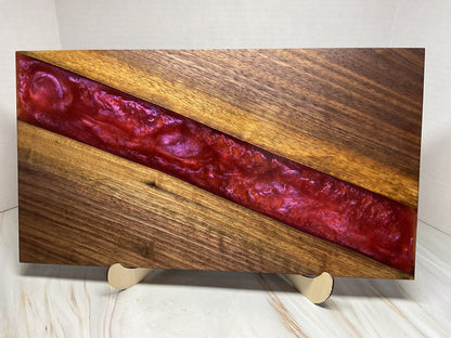 Stunning Charcuterie Board- Walnut with Dragons Breath