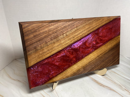 Stunning Charcuterie Board- Walnut with Dragons Breath