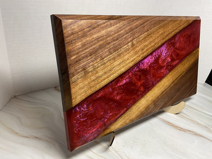 Stunning Charcuterie Board- Walnut with Dragons Breath