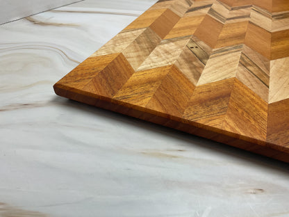 Handcrafted Charcuterie or Cutting Board - Chevron Designed