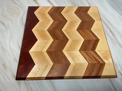 Handcrafted Charcuterie or Cutting Board - Chevron Design