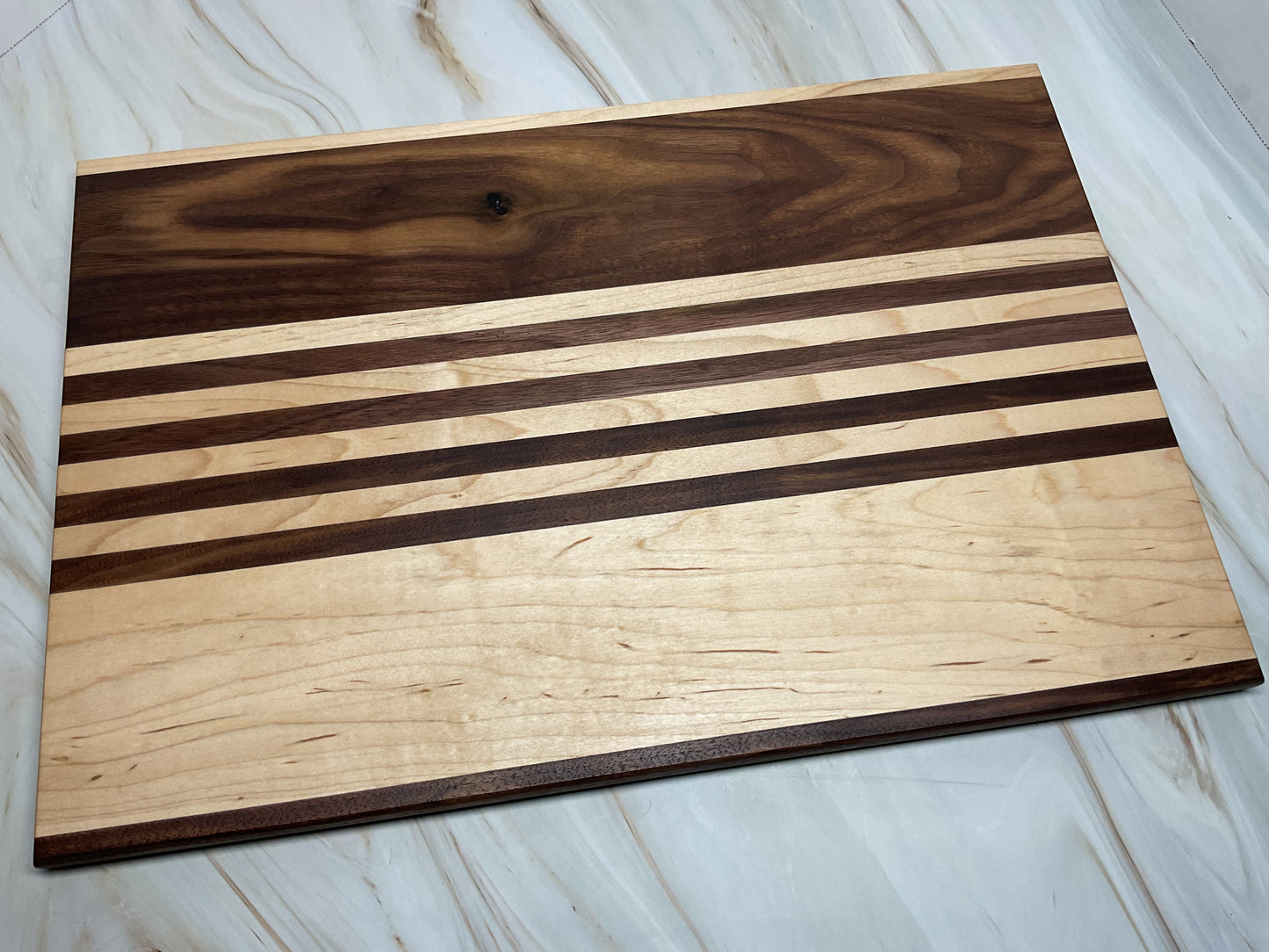 Handcrafted Charcuterie or Cutting Board- Walnut and Maple