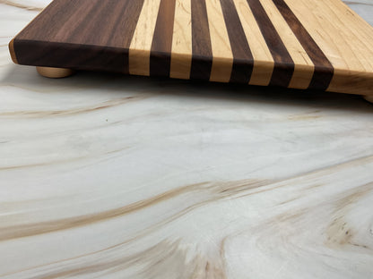 Handcrafted Charcuterie or Cutting Board- Walnut and Maple