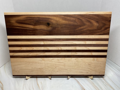 Handcrafted Charcuterie or Cutting Board- Walnut and Maple