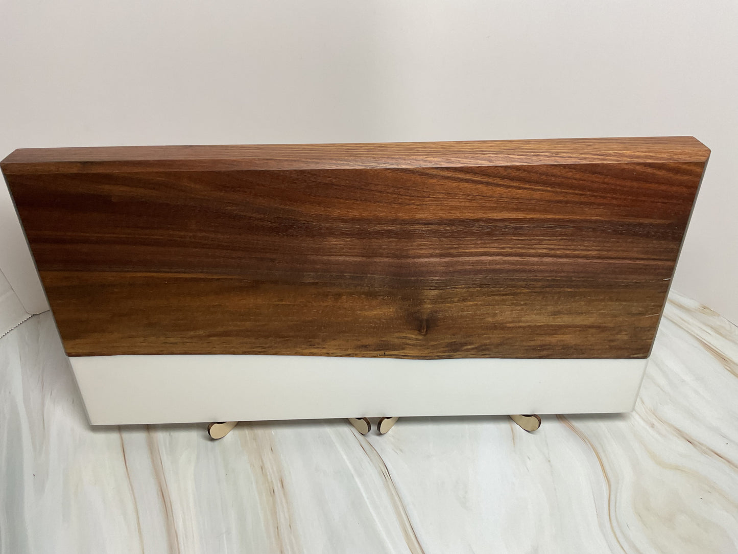 Elegantly Stated Charcuterie Board- Walnut with Sartori White Resin