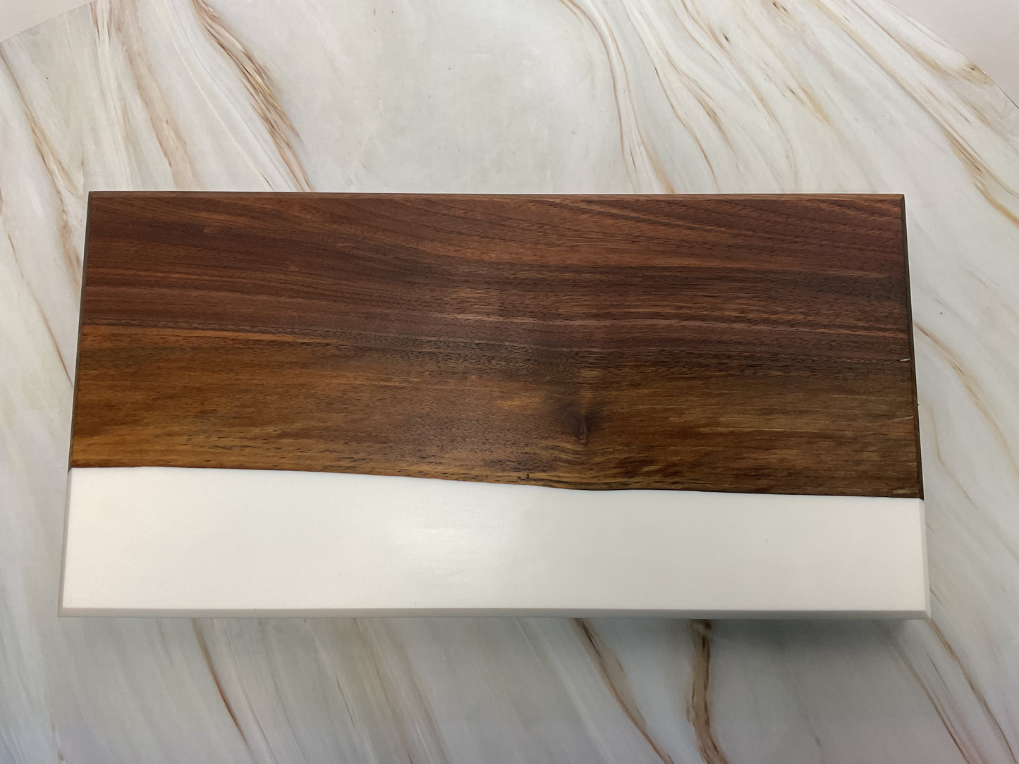 Elegantly Stated Charcuterie Board- Walnut with Sartori White Resin