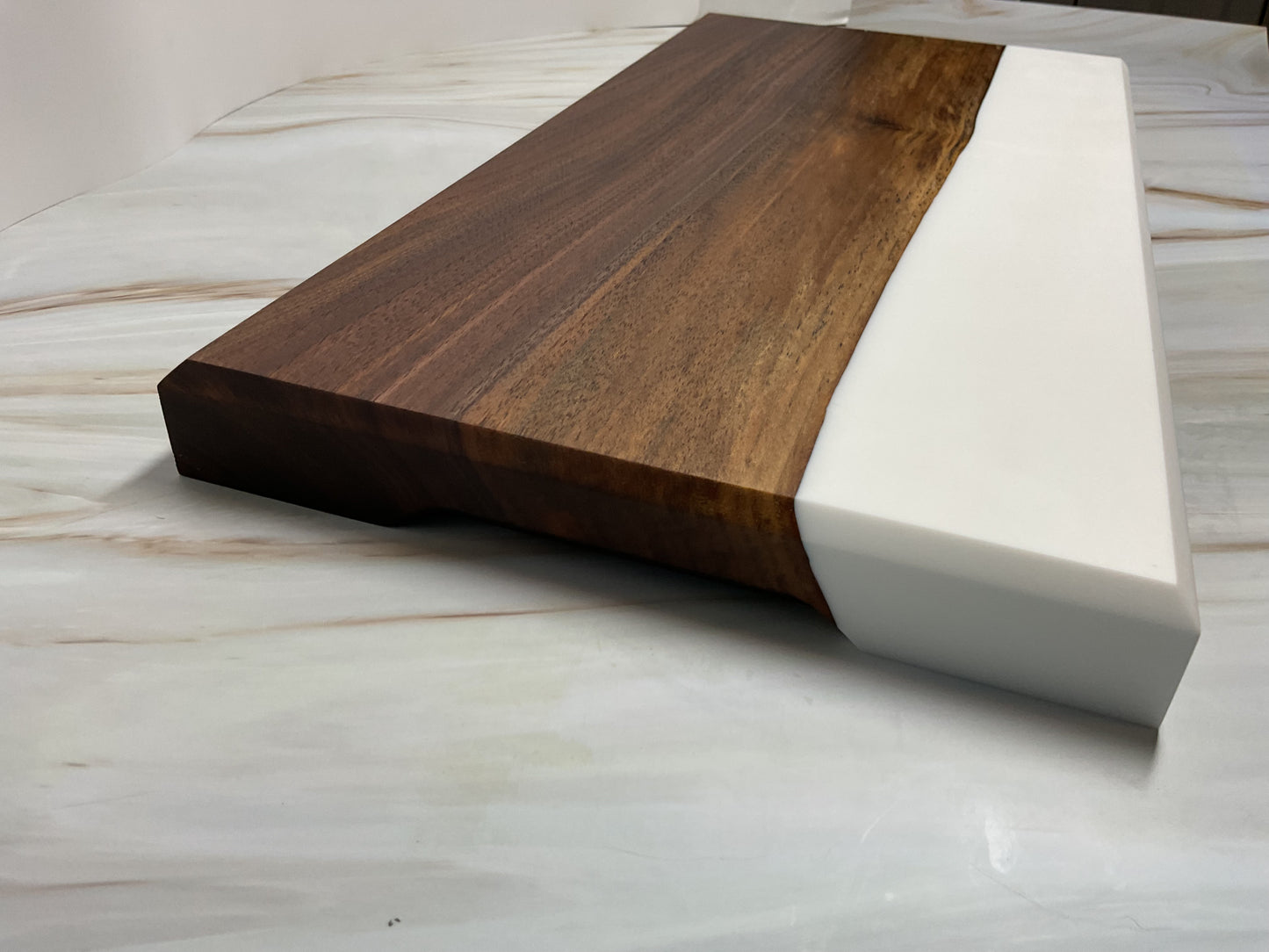 Elegantly Stated Charcuterie Board- Walnut with Sartori White Resin