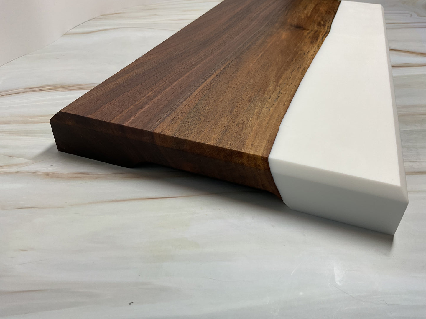 Elegantly Stated Charcuterie Board- Walnut with Sartori White Resin