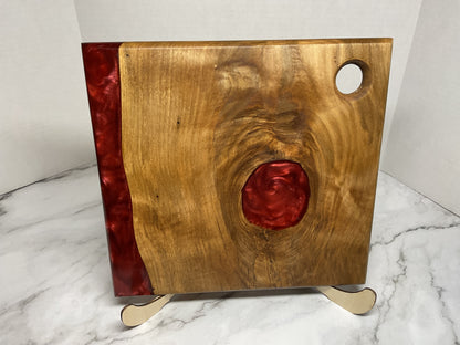 Artisanal Charcuterie Board- Maple. and Candy Red