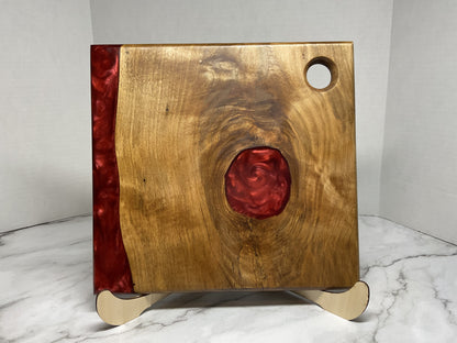 Artisanal Charcuterie Board- Maple. and Candy Red
