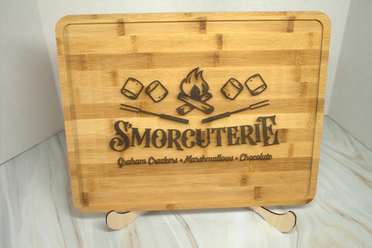 Bamboo Engraved Serving Trays- Smorecuterie Tray