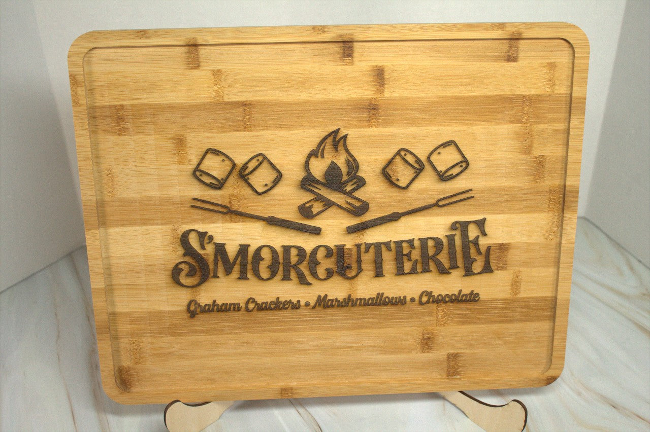 Bamboo Engraved Serving Trays- Smorecuterie Tray