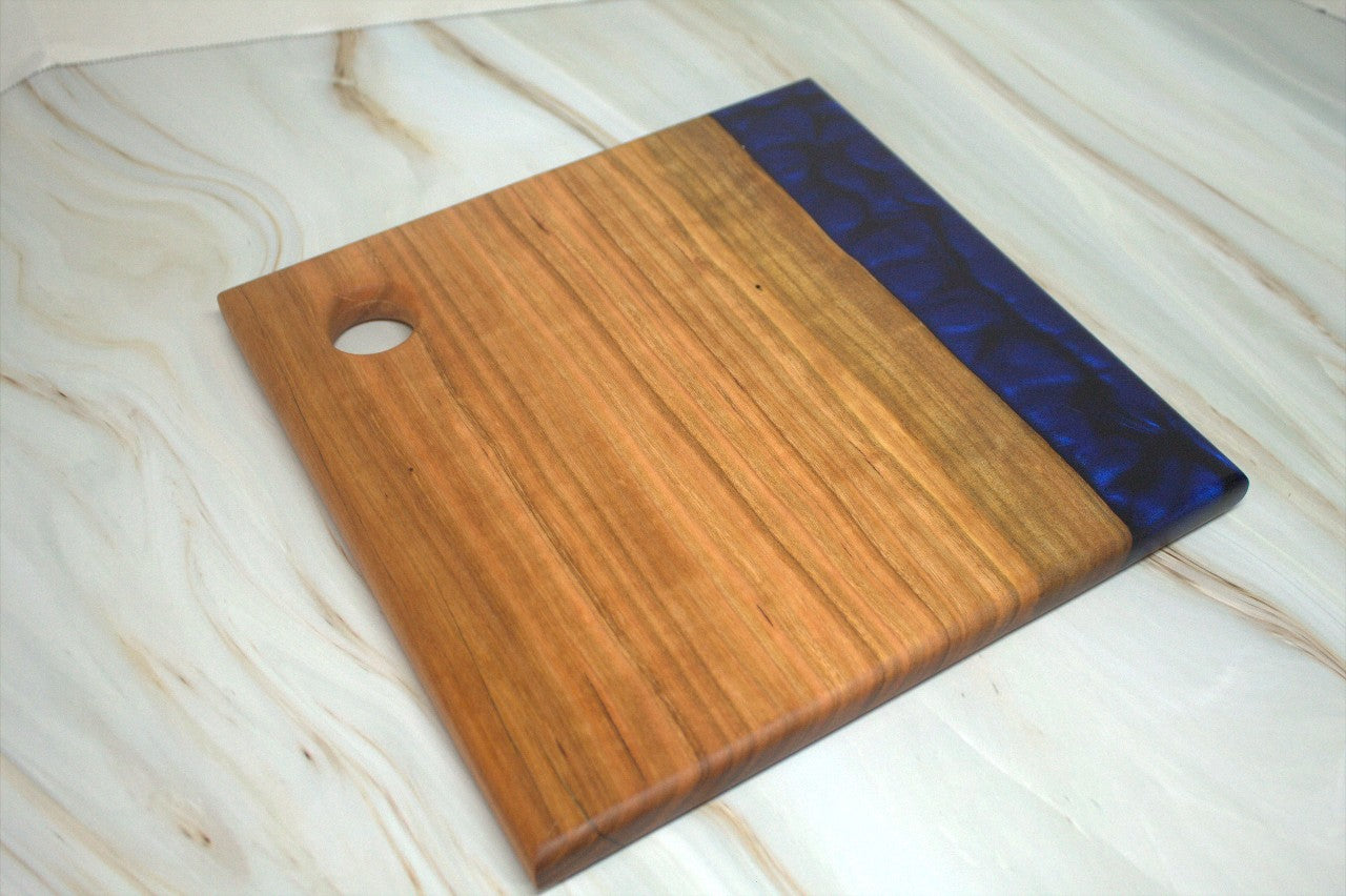 Artisanal Charcuterie Board- Small Cherry and Navy Blue