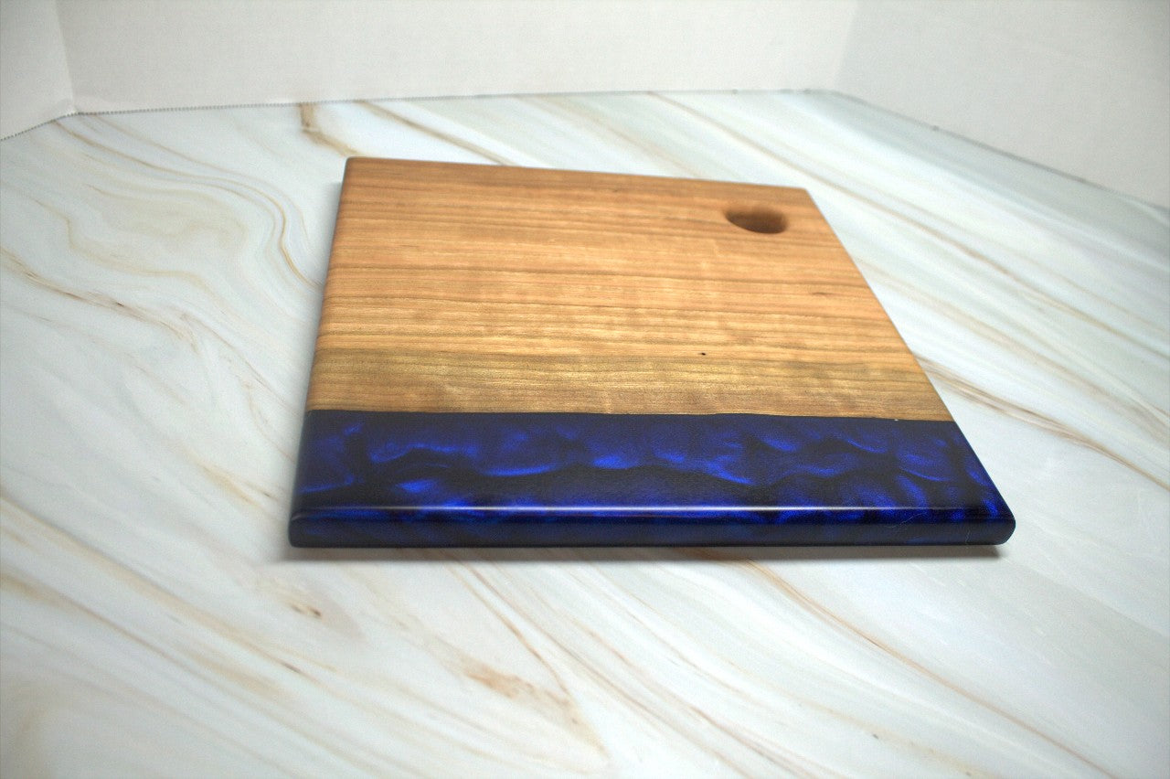 Artisanal Charcuterie Board- Small Cherry and Navy Blue