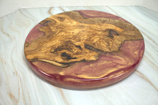 Exclusive Rose Gold and Olive Wood Entertaining Charcuterie Board