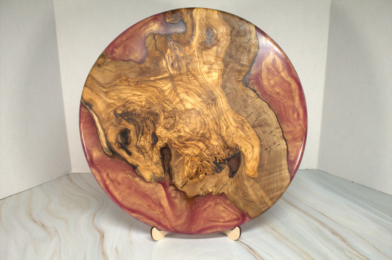 Exclusive Rose Gold and Olive Wood Entertaining Charcuterie Board