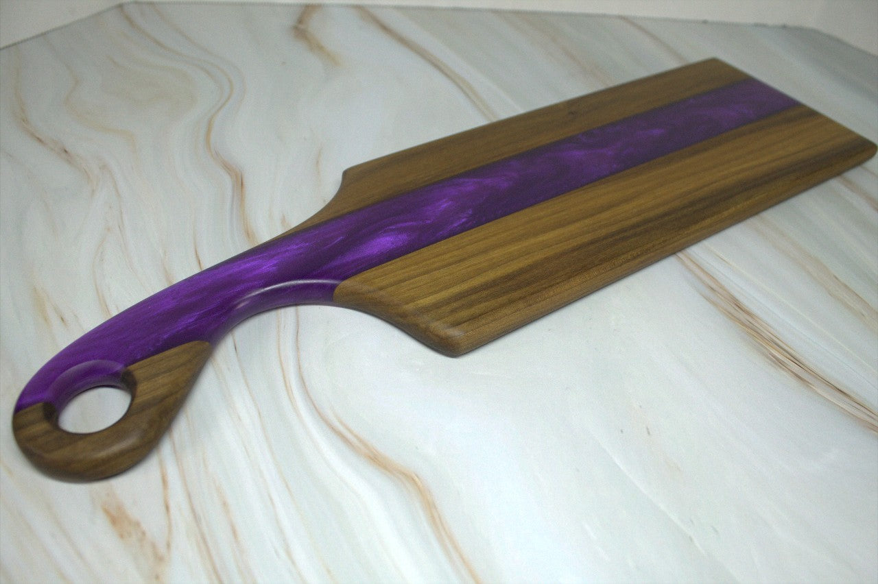 Small handled Beautiful Rainbow Poplar Charcuterie Board