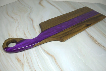Small handled Beautiful Rainbow Poplar Charcuterie Board
