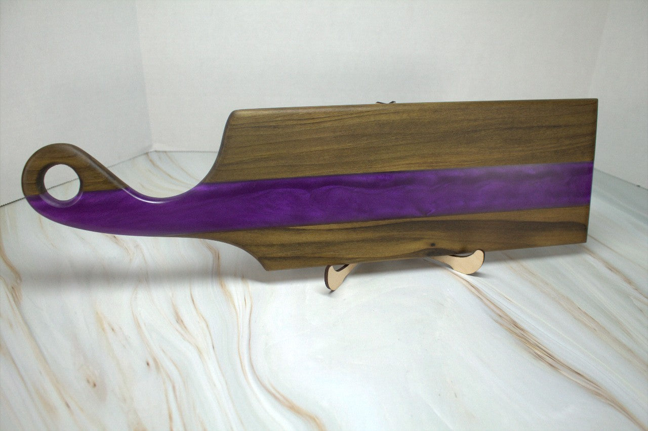 Small handled Beautiful Rainbow Poplar Charcuterie Board