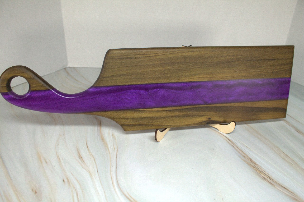 Small handled Beautiful Rainbow Poplar Charcuterie Board