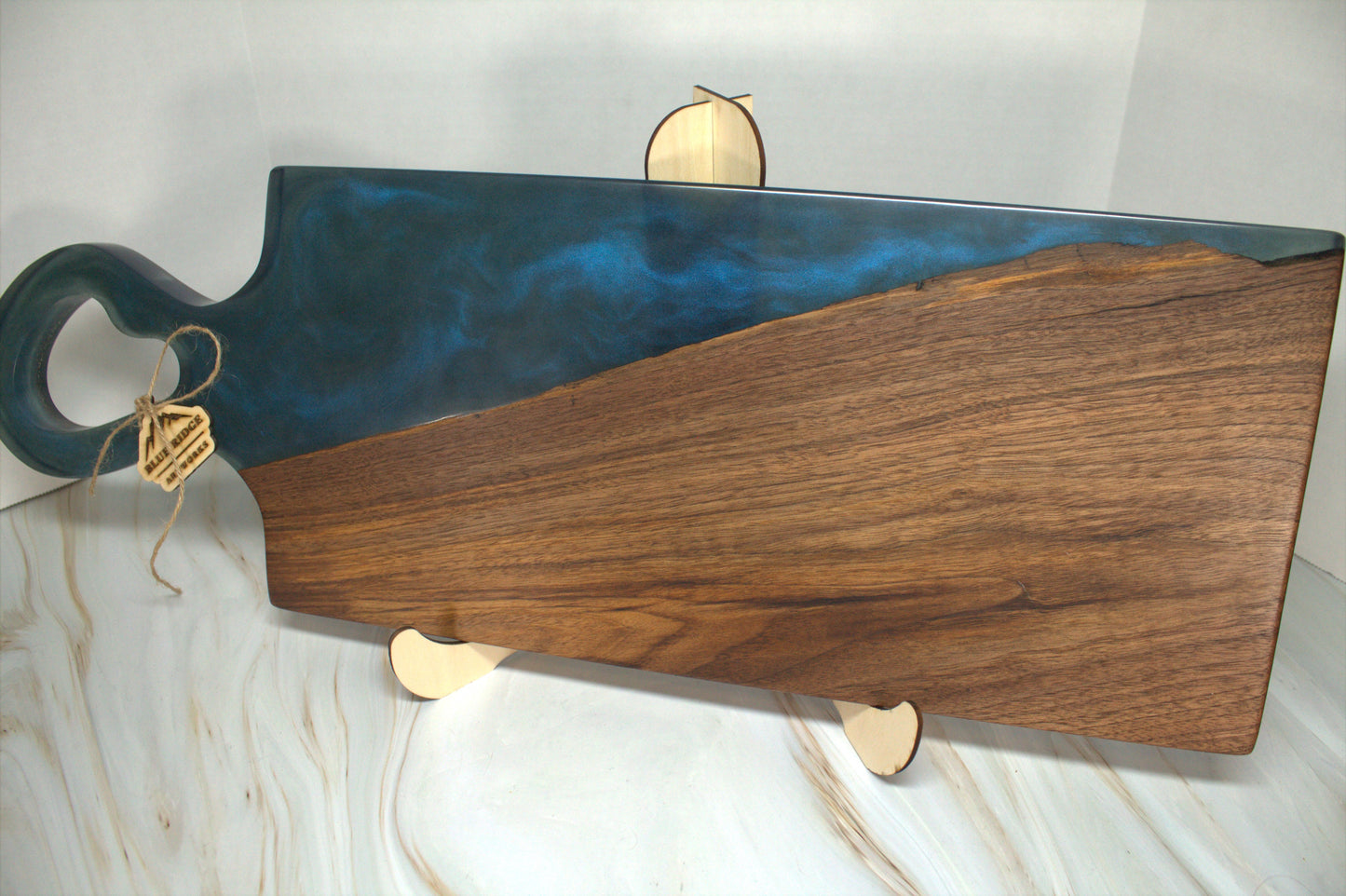 Long Handled Walnut Wood Charcuterie Board