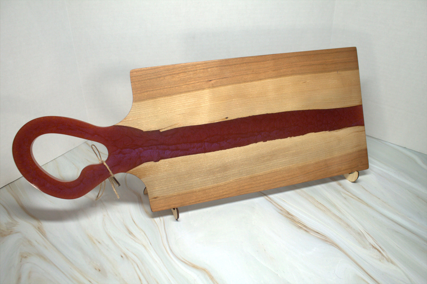 Long Handled Cherry Wood Charcuterie Board