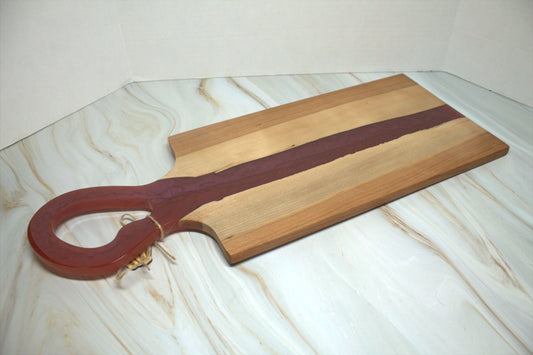 Long Handled Cherry Wood Charcuterie Board